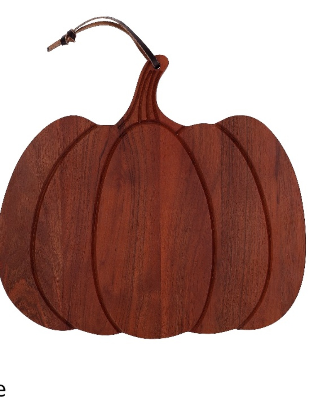 My Texas House Fall Wood Pumpkin-Shaped Serving Board, Brown, 12" × 13"